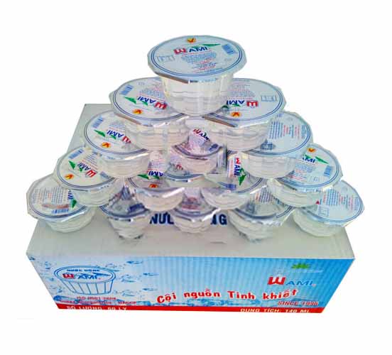 Nước suối hộp nhỏ Wami 110ml giá bán 100.000vnđ 1 thùng 60 ly